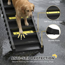 PawHut Foldable Dog Ramp for Car, Non-Slip Dog Stairs for SUVs Truck, Black