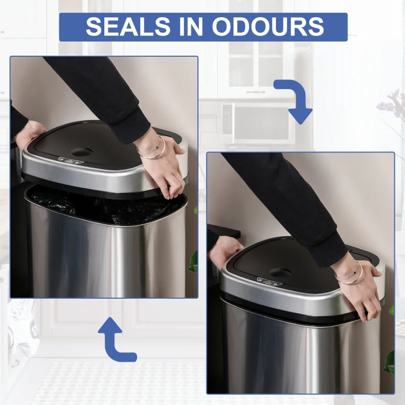 Sensor Dustbin Automatic Touchless Rubbish Garbage Waste Bin 48L