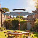 Outsunny 2.7 M Garden Parasol With Double Top, Light Grey