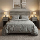 HOMCOM Bedside Tables Set of 2, Nightstands for Bedroom, Living Room, Grey