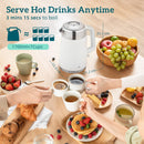 HOMCOM 1.7L 3000W Rapid Boil Kettle and 4 Slice Toaster Set Crumb Tray