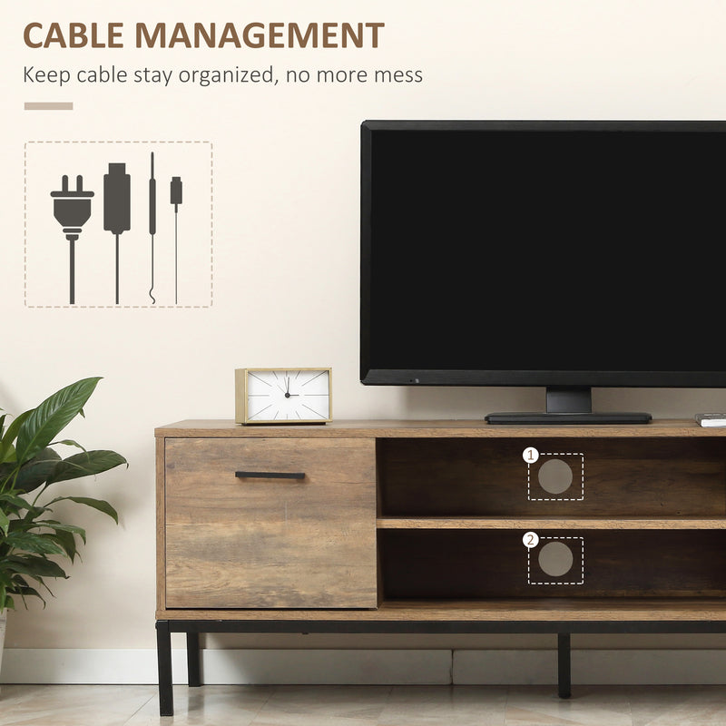 HOMCOM TV Stand for TV up to 50 Inches with Storage Coffee