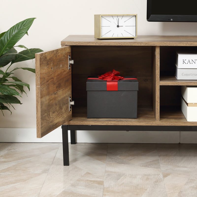 HOMCOM TV Stand for TV up to 50 Inches with Storage Coffee