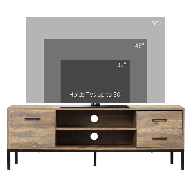 HOMCOM TV Stand for TV up to 50 Inches with Storage Coffee