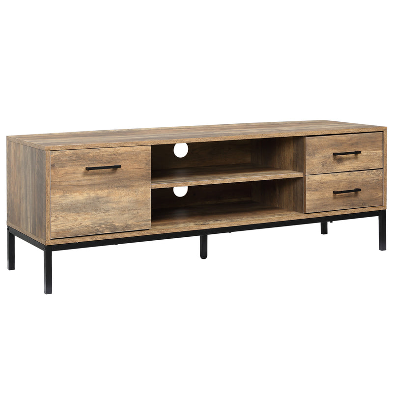 HOMCOM TV Stand for TV up to 50 Inches with Storage Coffee