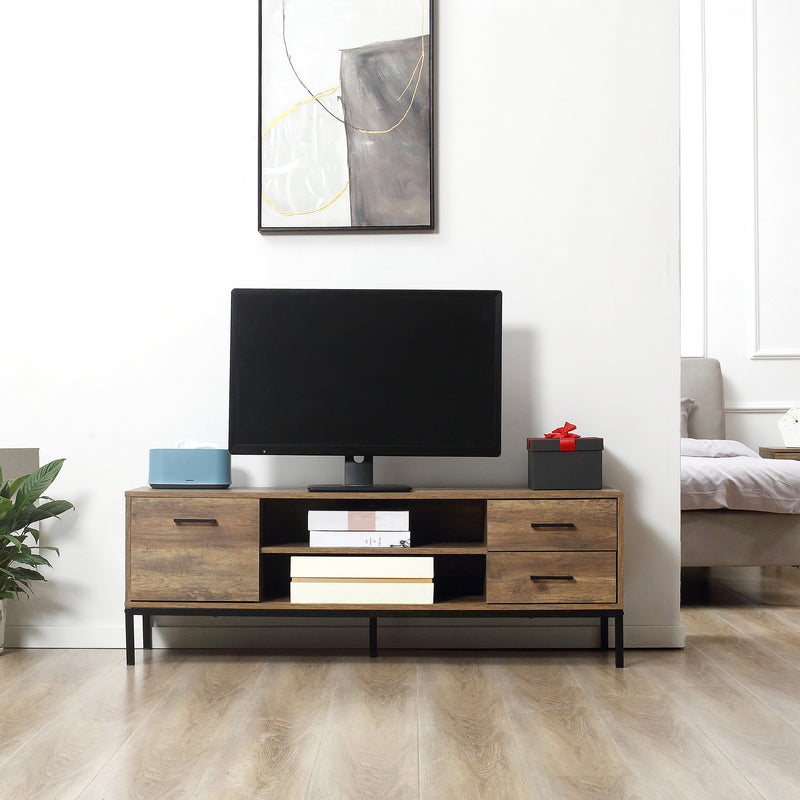HOMCOM TV Stand for TV up to 50 Inches with Storage Coffee