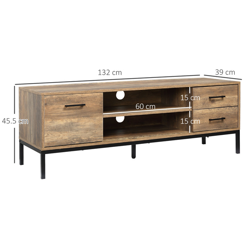 HOMCOM TV Stand for TV up to 50 Inches with Storage Coffee