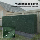 Outsunny Metal Firewood Rack, Log Holder, 300 x 36 x 99 cm, Dark Green