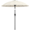 Outsunny 2m Shanghai Garden Parasol Umbrella, Outdoor Sun Shade, Cream White