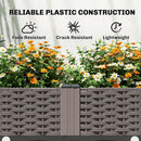 Outsunny Raised Garden Bed with Arch Trellis, Plastic Raised Bed for Garden