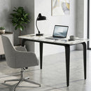 HOMCOM Dining Table For 4, Kitchen Table With Sintered Stone Tabletop, White
