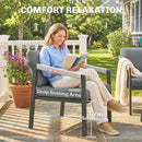 Outsunny 4 Seater Aluminium Garden Furniture Set, Outdoor Patio Furniture