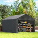 Outsunny 6.6 x 7.8ft Garden Storage Shed Tent Bike Tent, Dark Grey
