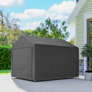 Outsunny 6.6 x 7.8ft Garden Storage Shed Tent Bike Tent, Dark Grey