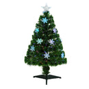 HOMCOM 3FT Green Fibre Optic Christmas Tree