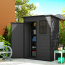 Outsunny 5' X 3' Garden Shed W/ Floor, Lockable Door, Window And Vent, Dark Grey