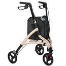 HOMCOM Lightweight Aluminium 3-Wheel Rollator With Adjustable Handle Storage Bag