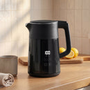HOMCOM 1.7L Fast Boil 3000W Electric Kettle With LED Display, Black