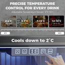 HOMCOM 50 L Drinks Fridge, 48 Can Under Counter Freestanding Wine Cooler