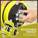 HOMCOM Adjustable 20KGS Barbell & Dumbbell Set for Home Gym, Yellow
