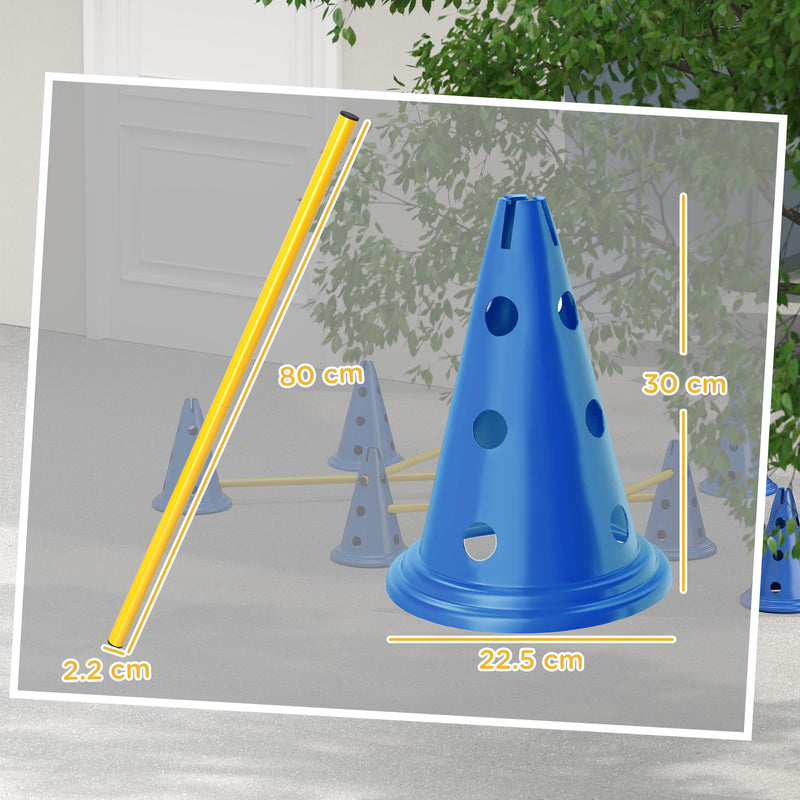 PawHut Dog Agility Equipment Set, Four-Piece Adjustable Height Jumping