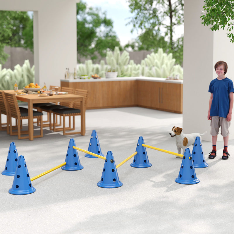 PawHut Dog Agility Equipment Set, Four-Piece Adjustable Height Jumping