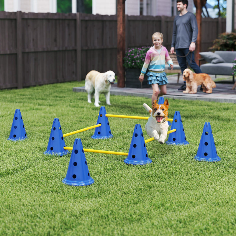 PawHut Dog Agility Equipment Set, Four-Piece Adjustable Height Jumping