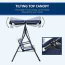 Outsunny Swing Seat 3 Seater - Blue