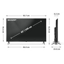 SHARP 43HK4245KB 43 Inch 4K UHD TiVo Smart TV