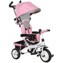 HOMCOM 6 In 1 Kids Trike, Stroller With Parent Handle