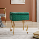 Livingandhome Upholstered Rectangle Storage Footstool