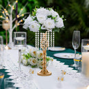 Lifeideas Crystal Metal Vase Table Centerpiece