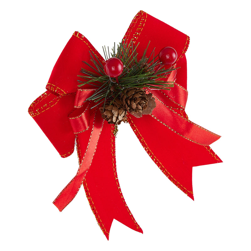 Lifeideas 6-Pack Decorative Bows with Pine Cones