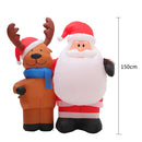 Livingandhome 1.5m Inflatable Father Christmas Air Blown with 4 LED Light UK Plug Outdoor Decor