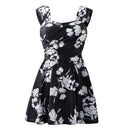 One-piece Floral Swimdress With Shorts