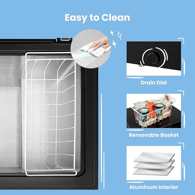 Comfee 99L Freestanding Chest Freezer with Digital Temperature Control