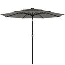 Outsunny Garden Parasol, Outdoor Umbrella With Tilt Function, Grey