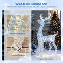 Outsunny Lighted Christmas Reindeer with Sleigh, Waterproof Holiday Decor