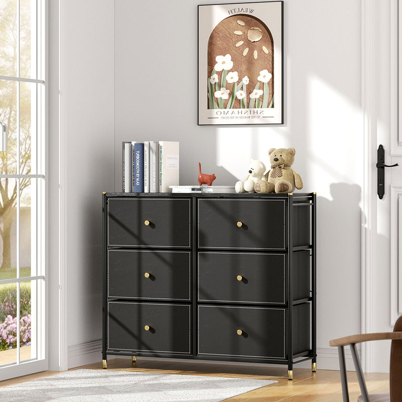 Livingandhome Rectangular Storage Cabinet with Metal Frame