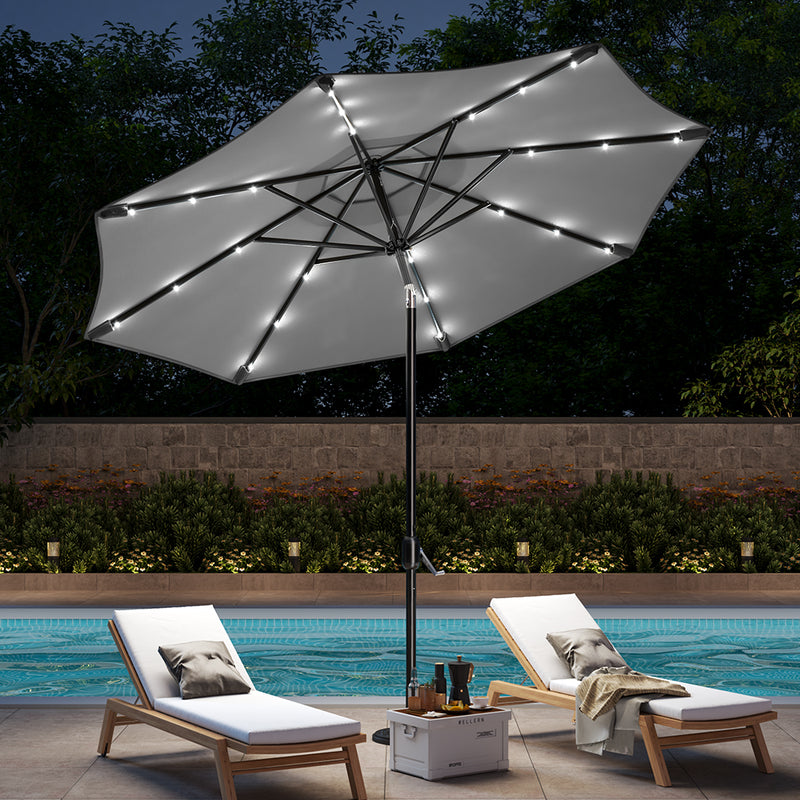 Livingandhome Outdoor Solar 24 LED Lights Patio with Crank for Patio Market