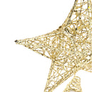 Livingandhome Decorative Star Sequins Christmas Tree Topper with LED Lights