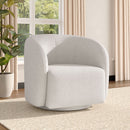 Livingandhome Swivel Tub Chair Upholstered Single Sofa