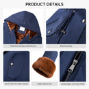Mid-Length Hooded Coat With Drawstring Waist