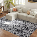 HOMCOM Non-Slip Washable Rug, Chenille Floor Carpet for Living Room,