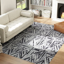 HOMCOM Non-Slip Washable Rug, Chenille Floor Carpet for Living Room,