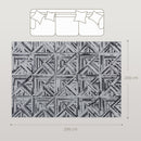 HOMCOM Non-Slip Washable Rug, Chenille Floor Carpet for Living Room,