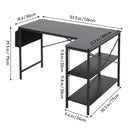 Livingandhome L-Shaped Office Desk with Storage