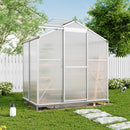 Breeins Aluminium Hobby Greenhouse with Base and Window Opening