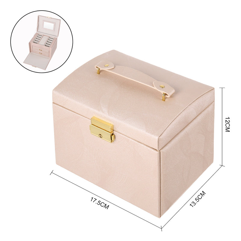 Sheonly Multi-Function Faux Leather Jewellery Storage Box with Drawers