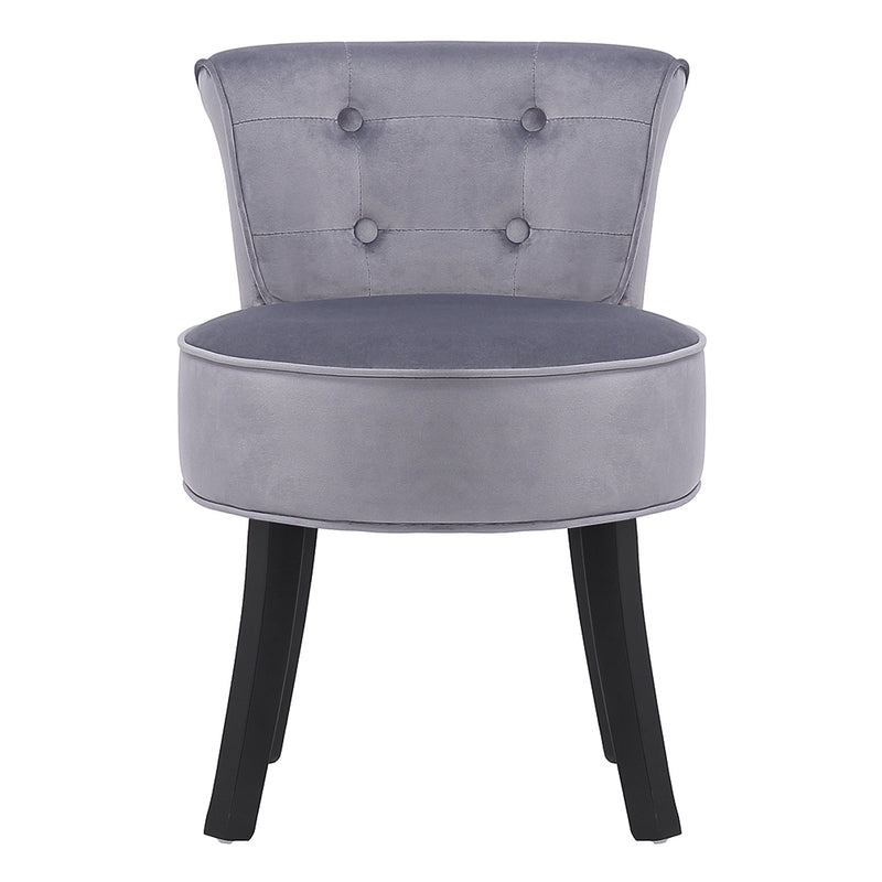 Livingandhome Velvet Vanity Stool with Thick Cushion